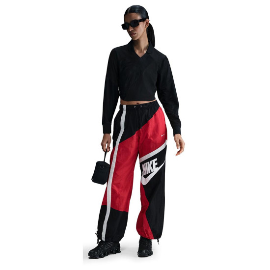 Nike Γυναικείο παντελόνι φόρμας Sportswear Street Mid-Rise Woven Open-Hem Pants Nike Γυναικείο παντελόνι φόρμας Sportswear Street Mid-Rise Woven Open-Hem Pants